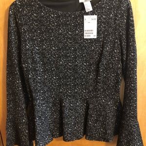 Bell sleeve/ peplum sweater